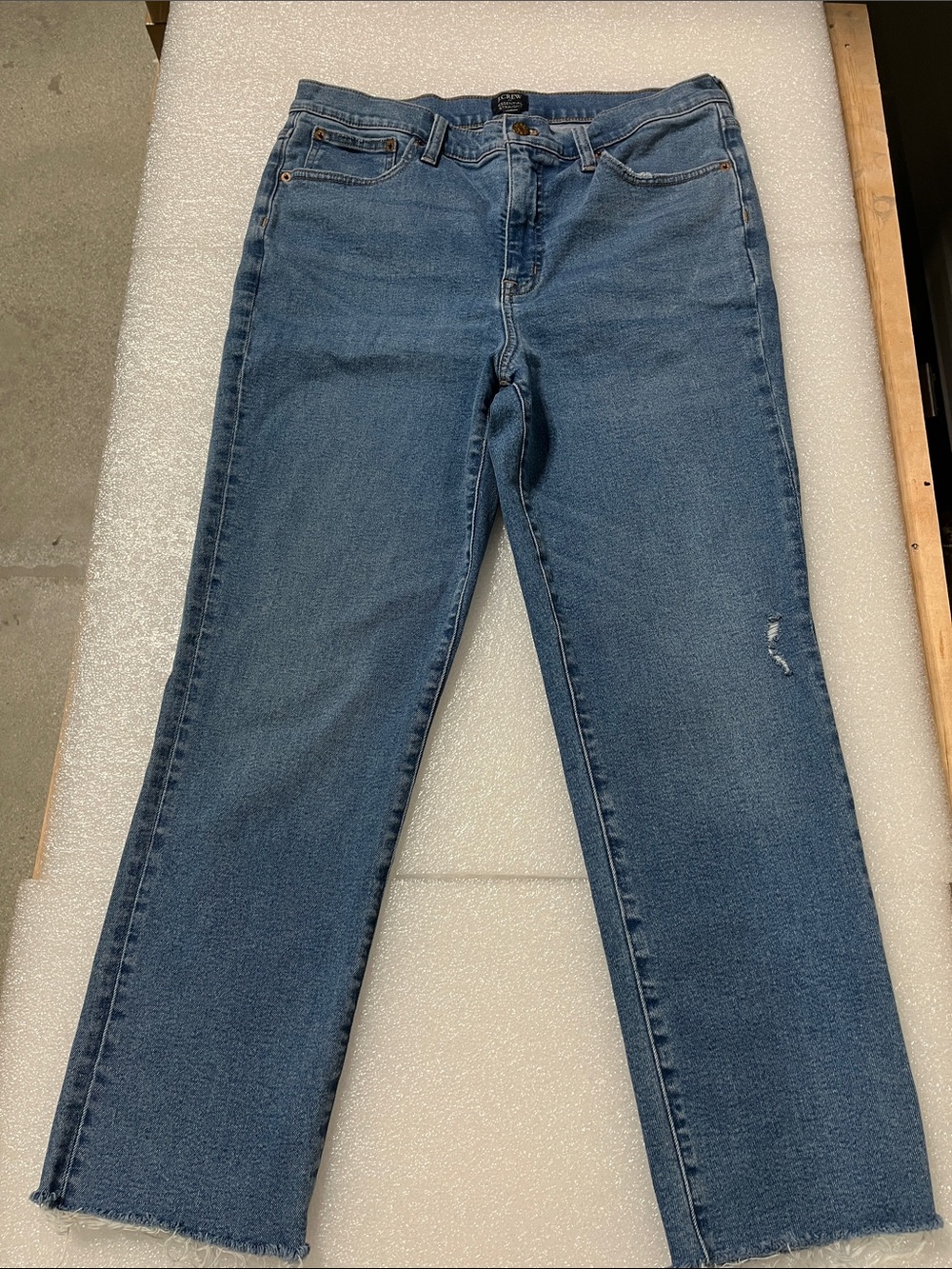 J. Crew Mid-Blue Essential straight jeans
